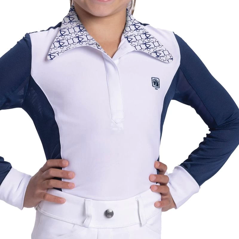 Romfh Kids' Signature Bits Long Sleeve Shirt - White/Navy Bits 3 Romfh Kids' Signature Bits Long Sleeve Shirt - White/Navy Bits