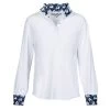 Ovation Kids' Ellie Quarter Snap Show Shirt - White/Blue Whims Horses -Equestrian Equipment 616266 800 800