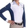 Romfh Women's Signature Long Sleeve Show Shirt - Navy/White 2 Romfh Women's Signature Long Sleeve Show Shirt - Navy/White -Equestrian Equipment 616298 800 800