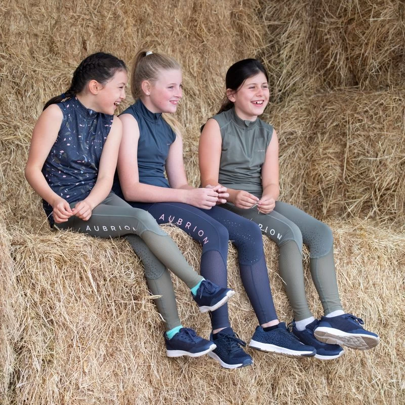 Shires Aubrion Kids' Revive Sleeveless Sun Shirt - Peony 4 Shires Aubrion Kids' Revive Sleeveless Sun Shirt - Peony - Image 2