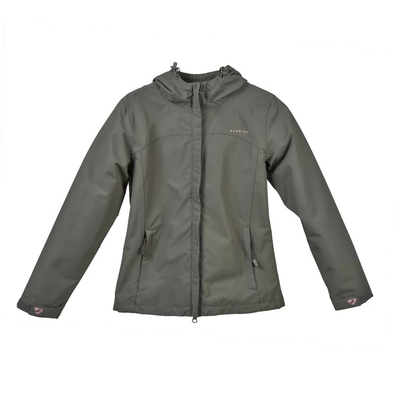 Shires Aubrion Kids' Cloudburst Raincoat - Olive 3 Shires Aubrion Kids' Cloudburst Raincoat - Olive