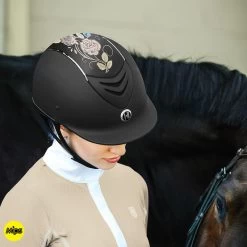 One K Designer CCS Top Panel - Gloss Rose Art On Black -Equestrian Equipment 620761 800 800