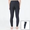 Irideon Women's Powerstretch Knee Patch Breeches W/Sock - Graphite -Equestrian Equipment 622493 800 800