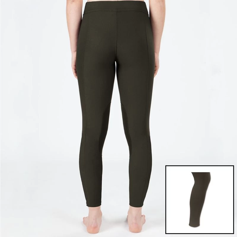 Irideon Women's Powerstretch Knee Patch Breeches W/Sock - Sable 3 Irideon Women's Powerstretch Knee Patch Breeches W/Sock - Sable