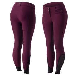 Equinavia Women's Astrid Silicone Knee Patch Breeches - Fig Purple/Brown