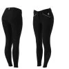 Equinavia Women's Astrid Silicone Full Seat Breeches - Black/White -Equestrian Equipment 632299 800 800
