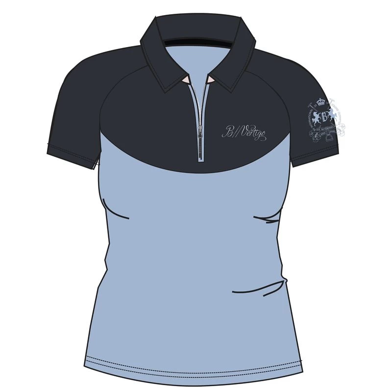 B Vertigo Women's Ariella Polo Shirt - Cashmere Blue 3 B Vertigo Women's Ariella Polo Shirt - Cashmere Blue