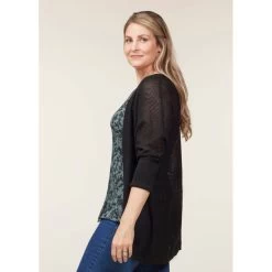 EQL Women's Mesh Cocoon Cardigan - Black 8 EQL Women's Mesh Cocoon Cardigan - Black -Equestrian Equipment 644799 800 800