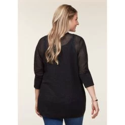 EQL Women's Mesh Cocoon Cardigan - Black 9 EQL Women's Mesh Cocoon Cardigan - Black -Equestrian Equipment 644800 800 800