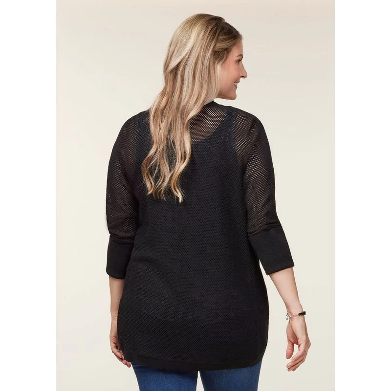 EQL Women's Mesh Cocoon Cardigan - Black 6 EQL Women's Mesh Cocoon Cardigan - Black - Image 4