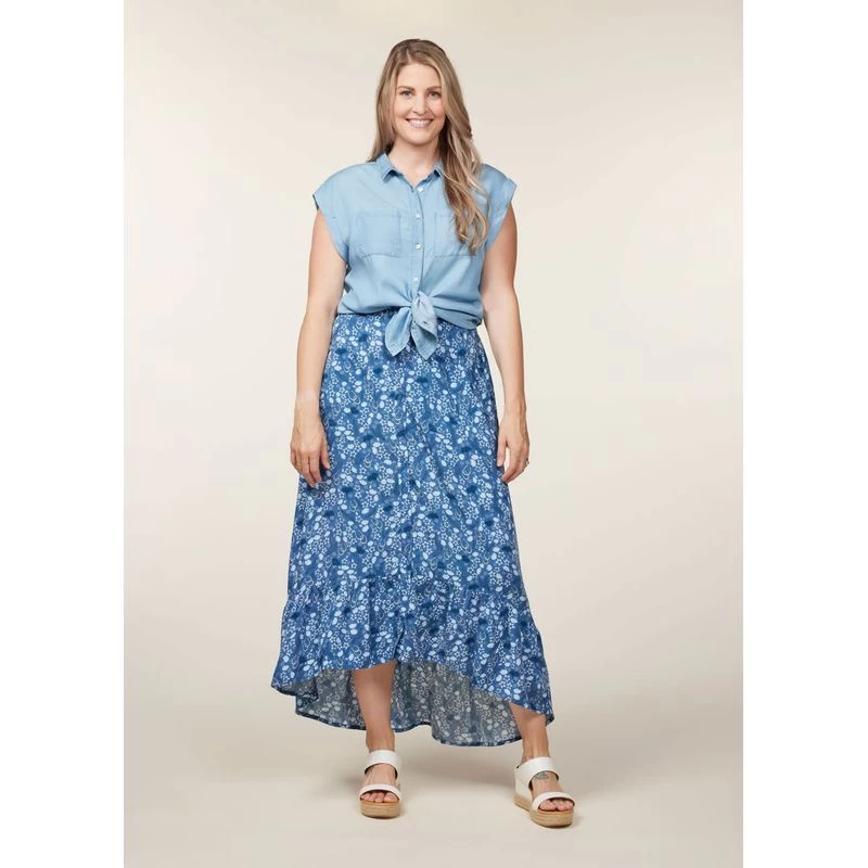 EQL Women's Tencel Rolled Cuff Shirt - Chambray 5 EQL Women's Tencel Rolled Cuff Shirt - Chambray - Image 3