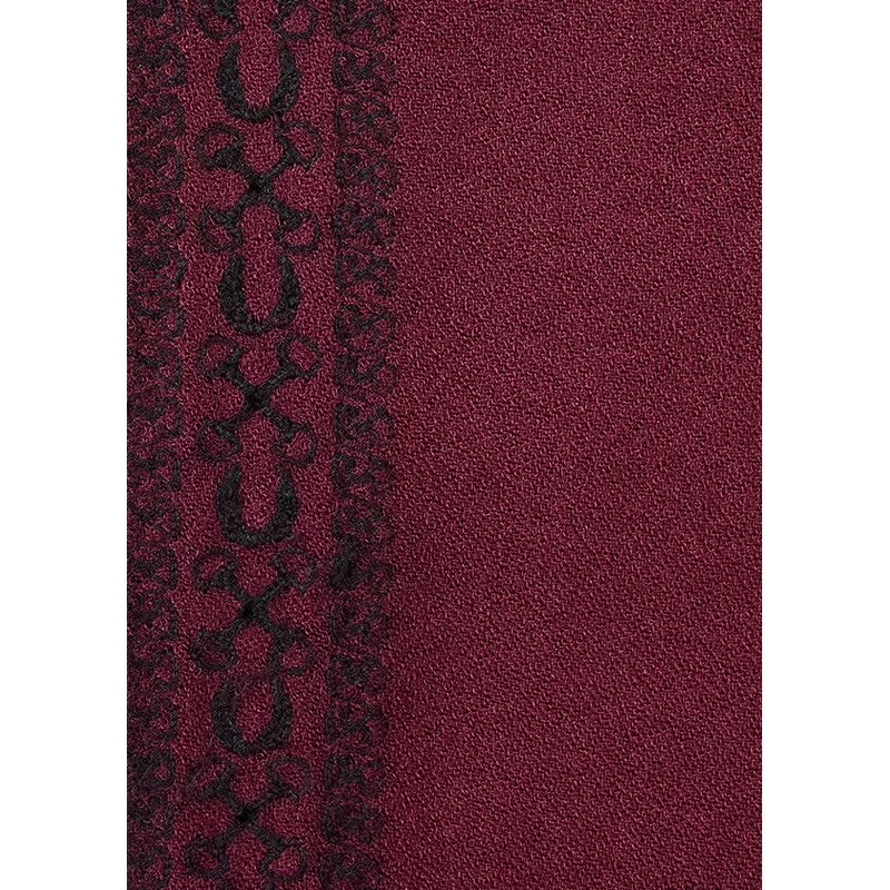 EQL Women's Embroidered EQ Stripe Top - Sangria 7 EQL Women's Embroidered EQ Stripe Top - Sangria - Image 5