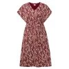 EQL Women's Inspired V-Neck Dress - Sangria Hoofprint Meadow -Equestrian Equipment 645021 800 800