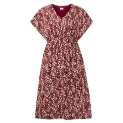 EQL Women's Inspired V-Neck Dress - Sangria Hoofprint Meadow