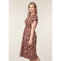 EQL Women's Inspired V-Neck Dress - Sangria Hoofprint Meadow 10 EQL Women's Inspired V-Neck Dress - Sangria Hoofprint Meadow -Equestrian Equipment 645024 800 800