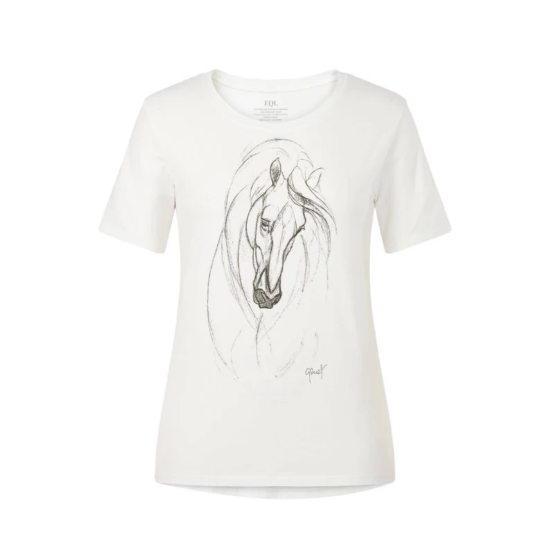 EQL Women's Graceful Horse T-Shirt - Soft White 3 EQL Women's Graceful Horse T-Shirt - Soft White