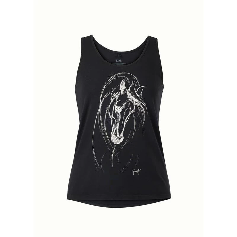 EQL Women's Graceful Horse Tank - Black 3 EQL Women's Graceful Horse Tank - Black
