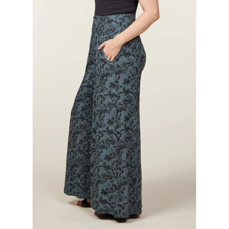 EQL Women's Soft Sweep Wide Leg Print Pant - Bluegrass Countryside 5 EQL Women's Soft Sweep Wide Leg Print Pant - Bluegrass Countryside - Image 3