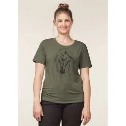 EQL Women's Graceful Horse T-Shirt - Caper -Equestrian Equipment 645442 800 800