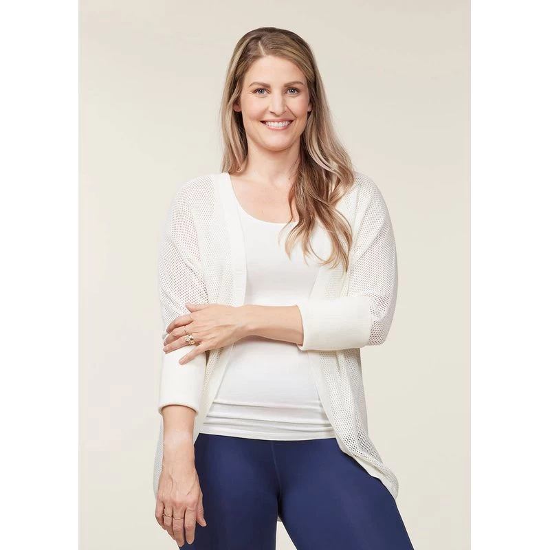 EQL Women's Mesh Cocoon Cardigan - Soft White 4 EQL Women's Mesh Cocoon Cardigan - Soft White - Image 2