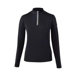 Horze Women's Lucy Long Sleeved Half Zip Ventilated Shirt - Dark Navy