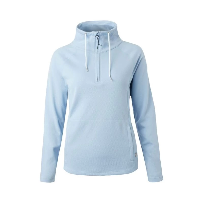 Horze Women's Ira Technical Half Zip Sweatshirt With High Neck - Cashmere Blue 3 Horze Women's Ira Technical Half Zip Sweatshirt With High Neck - Cashmere Blue