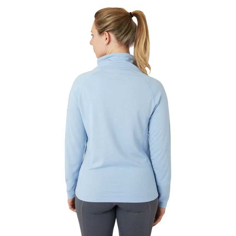 Horze Women's Ira Technical Half Zip Sweatshirt With High Neck - Cashmere Blue 5 Horze Women's Ira Technical Half Zip Sweatshirt With High Neck - Cashmere Blue - Image 3