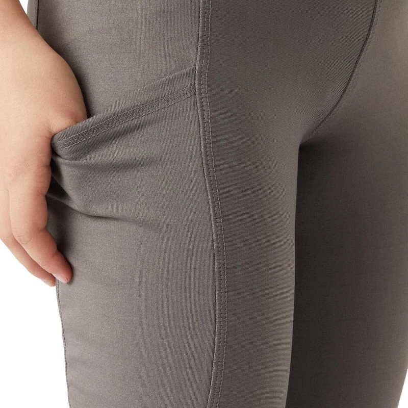 Horze Kids' Yana Knee Patch Tights - Smoked Pearl Grey 7 Horze Kids' Yana Knee Patch Tights - Smoked Pearl Grey - Image 5