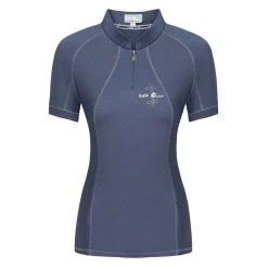 Fair Play Women's Paula Short Sleeve Tech Shirt - Steel Blue