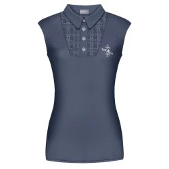 Fair Play Women's Alina Sleeveless Polo Shirt - Steel Blue