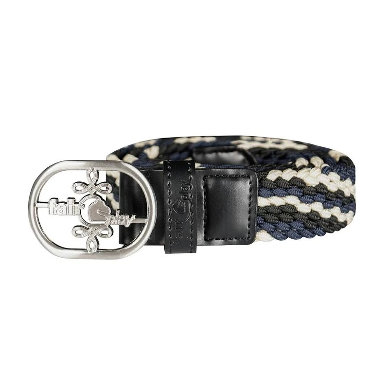 Fair Play Joel Stripe Belt - Black/Blue Steel 3 Fair Play Joel Stripe Belt - Black/Blue Steel