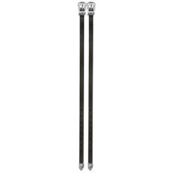 Perri's Spur Straps W/Silver Buckles - Black