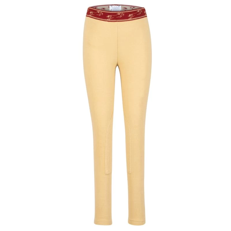 TuffRider Kids' Cotton Schoolers Riding Tights - Light Tan 4 TuffRider Kids' Cotton Schoolers Riding Tights - Light Tan - Image 2