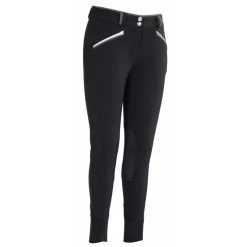 TuffRider Women's Sprint Knee Patch Breeches - Black/Charcoal
