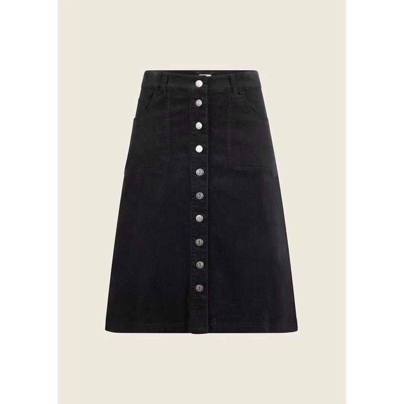 EQL Women's Soft Stretch Corduroy Skirt - Black 3 EQL Women's Soft Stretch Corduroy Skirt - Black
