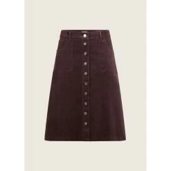 EQL Women's Soft Stretch Corduroy Skirt - Java