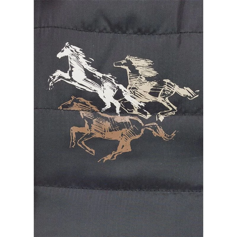 Kerrits Kids' Pony Tracks Reversible Quilted Jacket - Black Run Free/Black 6 Kerrits Kids' Pony Tracks Reversible Quilted Jacket - Black Run Free/Black - Image 4