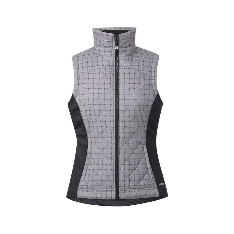 Kerrits Women's Full Motion Quilted Vest - Peppercorn Herringbone Plaid 3 Kerrits Women's Full Motion Quilted Vest - Peppercorn Herringbone Plaid