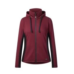 Kerrits Women's Double Take Full Zip Fleece Hoodie - Sangria