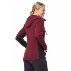 Kerrits Women's Double Take Full Zip Fleece Hoodie - Sangria -Equestrian Equipment 687176 800 800
