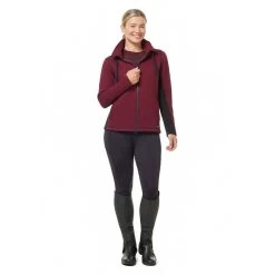 Kerrits Women's Double Take Full Zip Fleece Hoodie - Sangria -Equestrian Equipment 687177 800 800