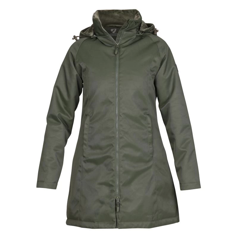 Shires Aubrion Women's Halcyon Mid Length Waterproof Coat - Green 3 Shires Aubrion Women's Halcyon Mid Length Waterproof Coat - Green