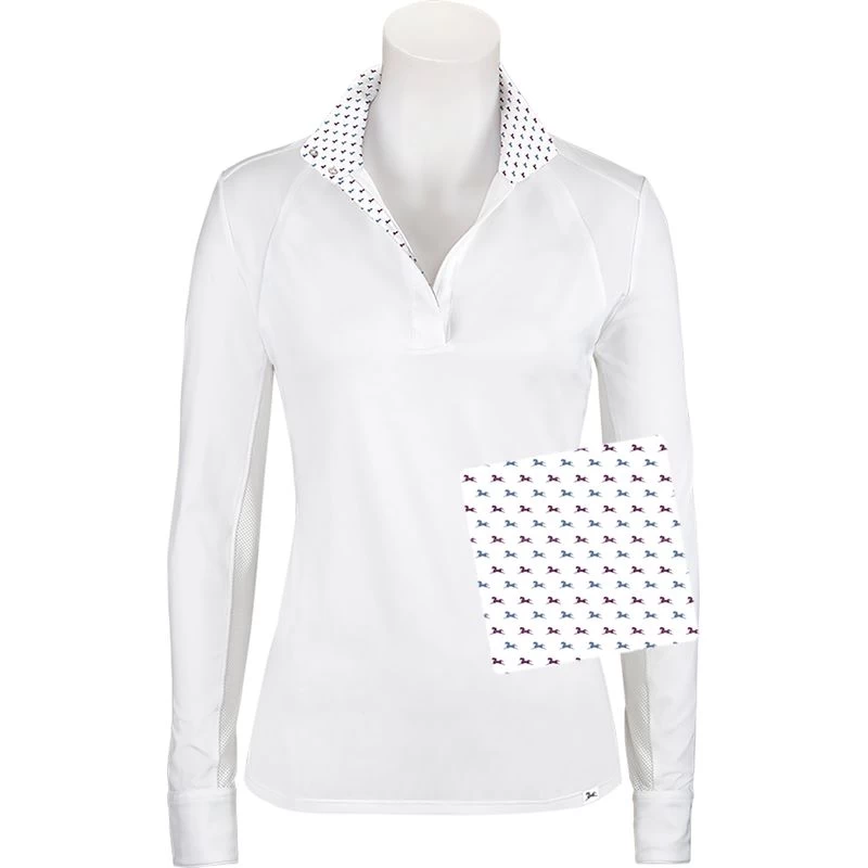 RJ Classics Women's Maddie 37.5 Show Shirt - White/Autumn Logos 3 RJ Classics Women's Maddie 37.5 Show Shirt - White/Autumn Logos
