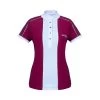 Fair Play Women's Claire Short Sleeve Competition Shirt - Burgundy/White -Equestrian Equipment 692938 800 800