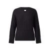 EQL Women's Brittany Cable Knit V-Neck Sweater - Black 1 EQL Women's Brittany Cable Knit V-Neck Sweater - Black -Equestrian Equipment 694377 800 800
