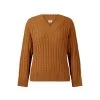 EQL Women's Brittany Cable Knit V-Neck Sweater - Spice -Equestrian Equipment 694395 800 800