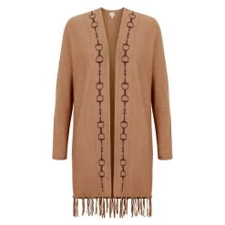 EQL Women's Bits & Fringe Cardigan - Caramel/Java