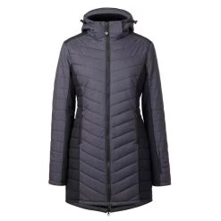 Kerrits Women's Horsey Houndstooth Insulated Parka - Peppercorn Houndstooth/Black