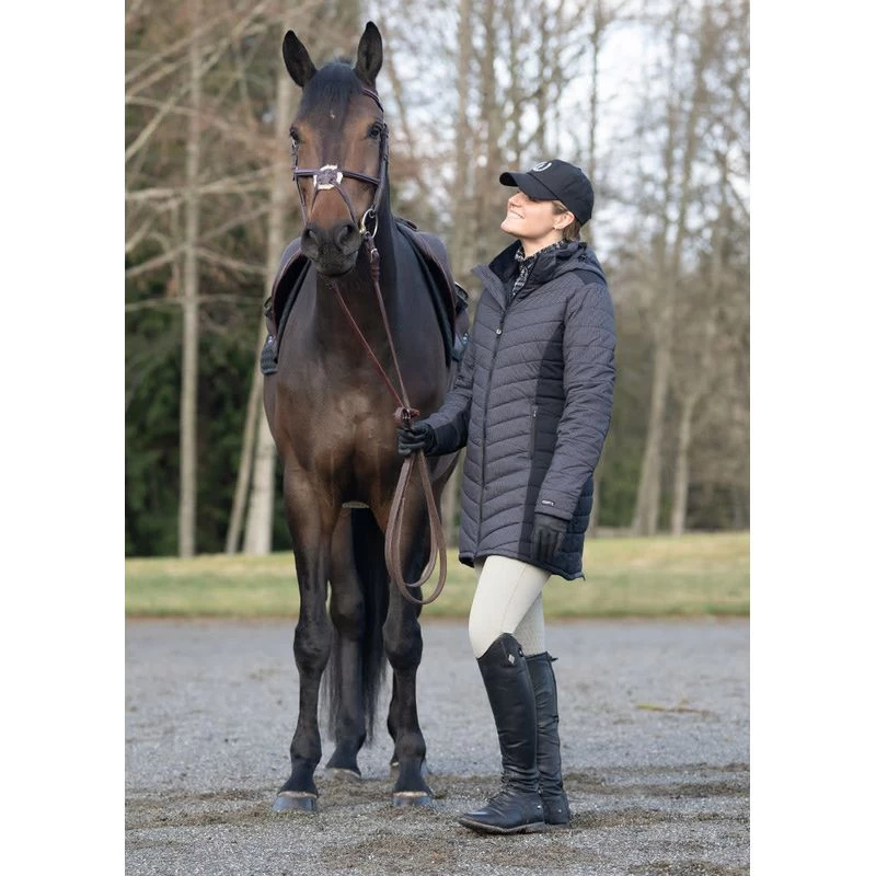 Kerrits Women's Horsey Houndstooth Insulated Parka - Peppercorn Houndstooth/Black 7 Kerrits Women's Horsey Houndstooth Insulated Parka - Peppercorn Houndstooth/Black - Image 5