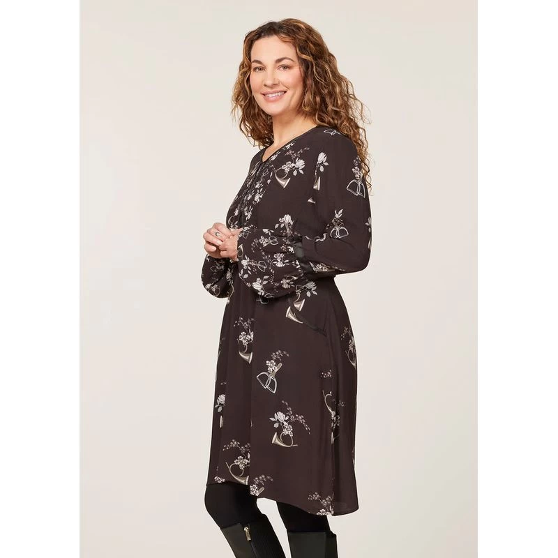 EQL Women's Gwenyth Ecovero Tunic Dress - Java Hunt Field Floral 5 EQL Women's Gwenyth Ecovero Tunic Dress - Java Hunt Field Floral - Image 3